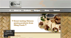 Desktop Screenshot of mingfoods.co.uk