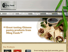 Tablet Screenshot of mingfoods.co.uk